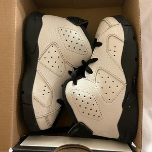 Jordan 6 Retro BT. Toddler size 7c. Wht/Jade/Black